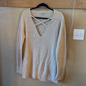 Tobi Womens Small - cream sweater dress